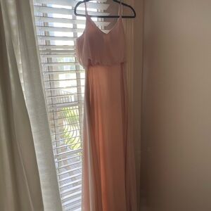 birdy gray pink bridesmaid dress